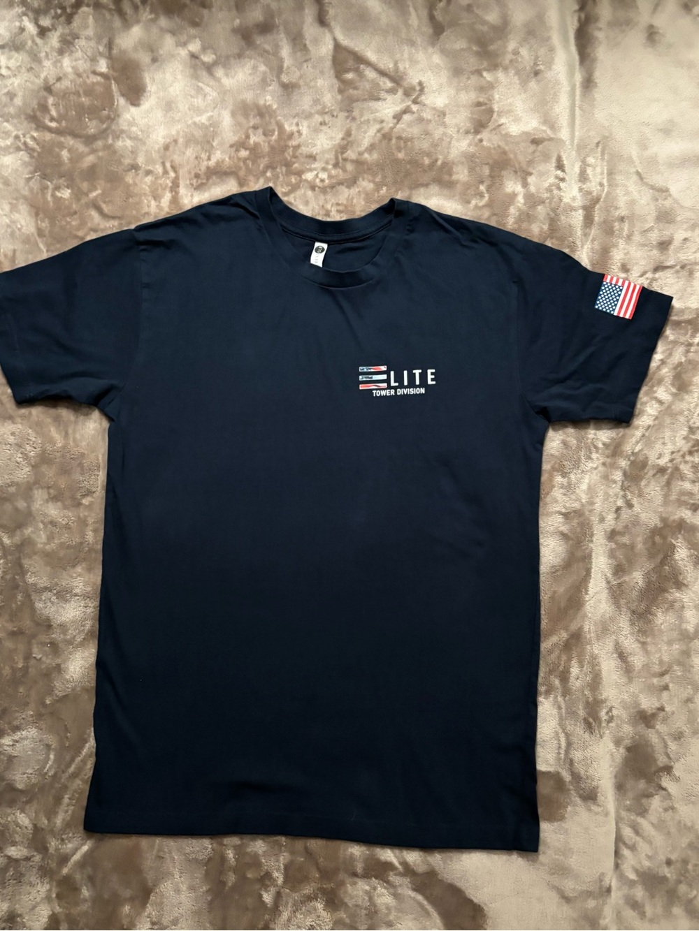 Elite T-Shirt Men’s Size L Navy Cotton Crewneck Graphic Tee